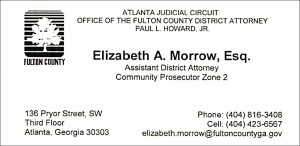 Elizabeth Morrow business card