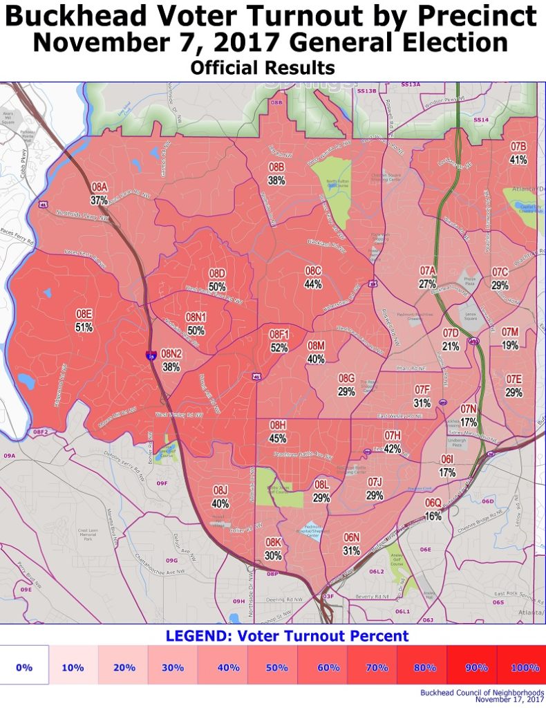 Buckhead Voter Turnout Nov 2017